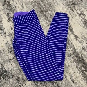 Ivivva purple stripe leggings